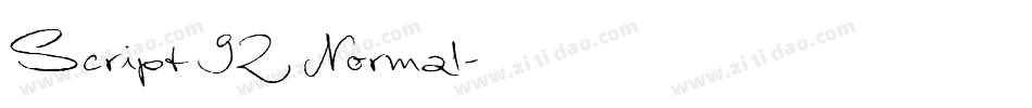 Script 92 Normal字体转换